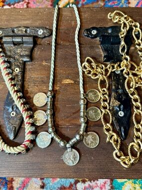 3 Artsy Necklace in Gold and Silver Tones